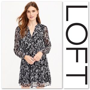 LOFT Tall Vine Drop Waist Shirt Dress